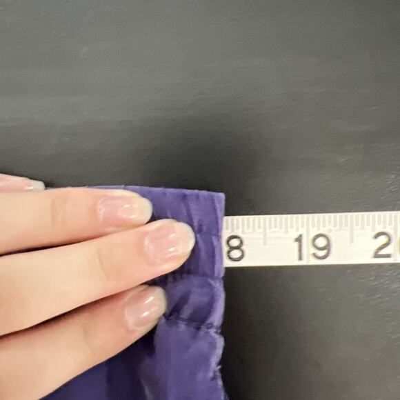 Vintage Silk Windbreaker Pants Women Large Eggplant Purple 90s Jogger Zip Ankle - Picture 8 of 11